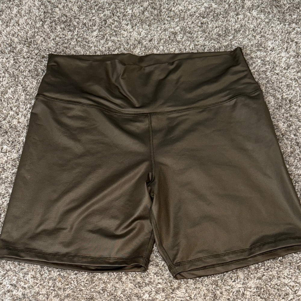 Aerie Dark Olive Bike Shorts